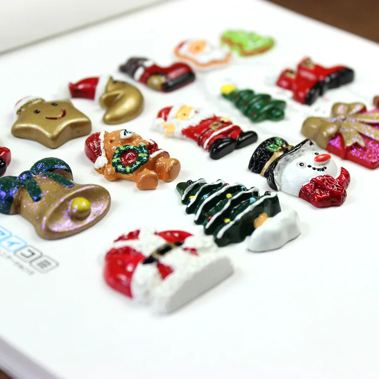 wholesale Holiday Christmas Hanging Decor Mini Santa Claus Snowman Reindeer resin christmas ornament