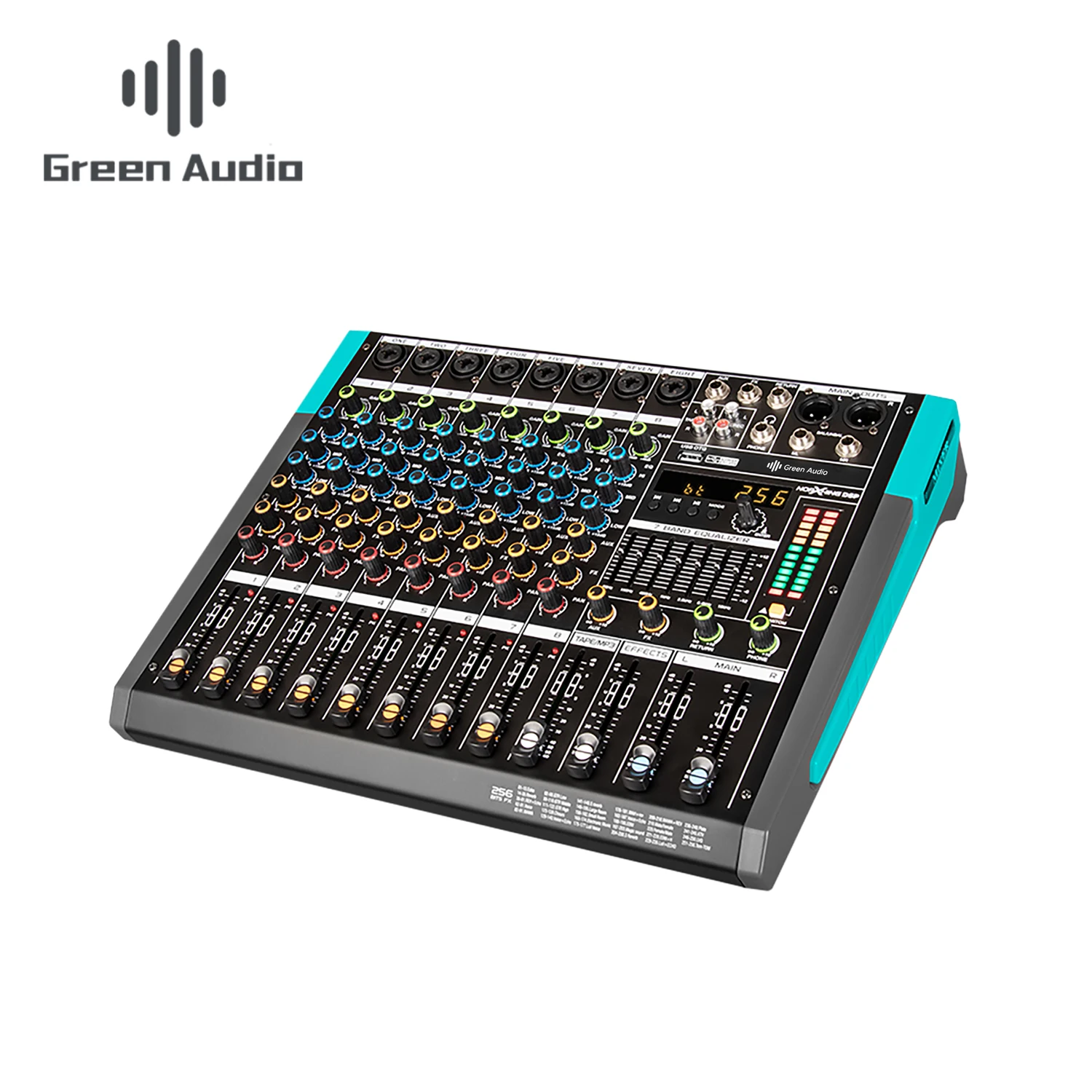 GAX-PA8 2024 Newest Professional Mixer Audio 6 Mono channel Mixing Console Buit-in MP3 Player Use for Home Party