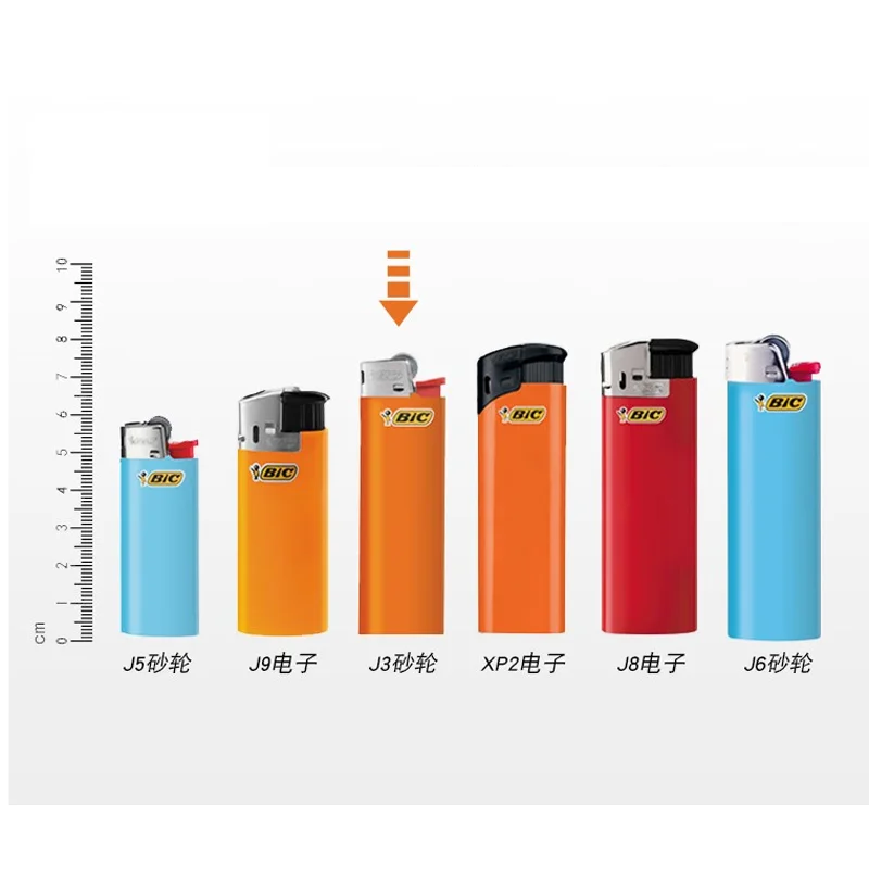 France B icJ3 j5 j6 Grinding Wheel Lighters Smoking Cigarette with Fashionable Color Tray of 50 Wholesalers Lighters