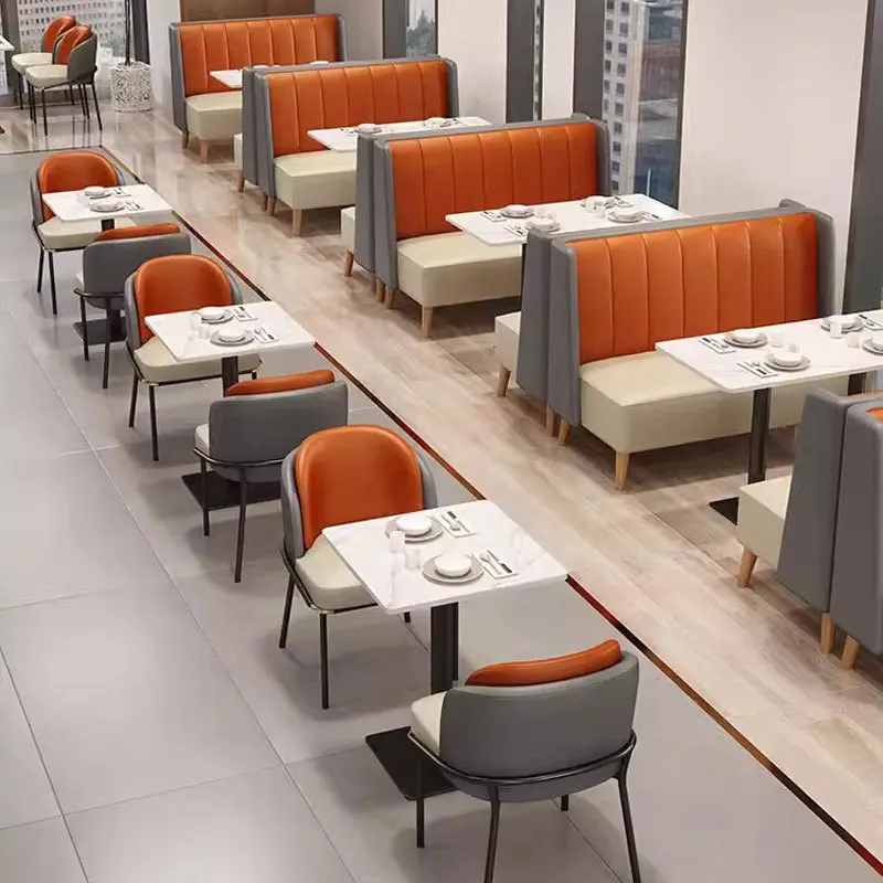 Custom Rock Plate Dining Table with Sofa Combination for Tea House Card House Tea Restaurant Milk Tea Shop Cafe Catering Needs