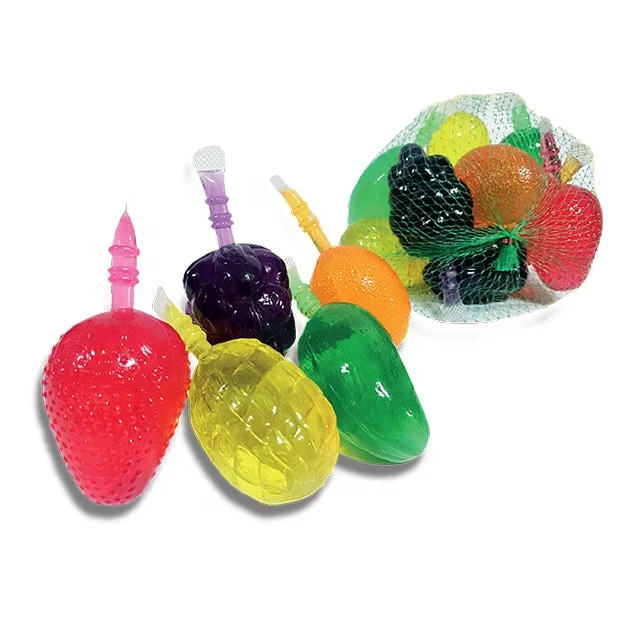 China Gelee Colorful Cute Fruit Shape Thach Yummy Juice Fruity Jello Grape Mini Jelly Candy In Jar