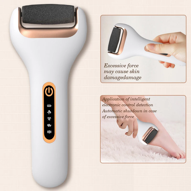 Electric Foot File Callus Remover Professional 2-Speed Rechargeable Pedicure Tool for Remove Calluses Dry Dead Skin