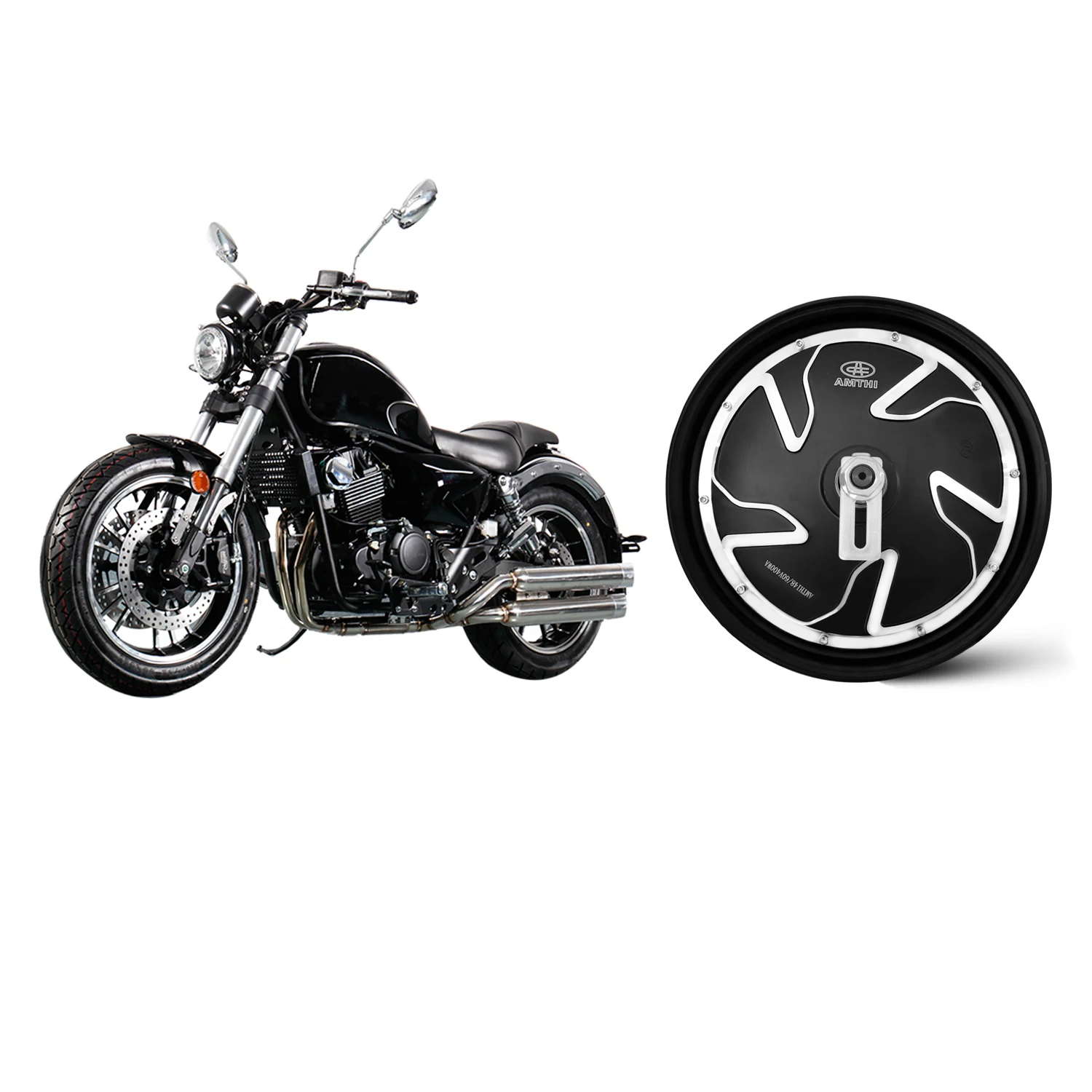 12 Inch 750W-1100W 72V 36V Powerful Brushless Electric Motorcycle Motor Electric Wheel Hub Motor