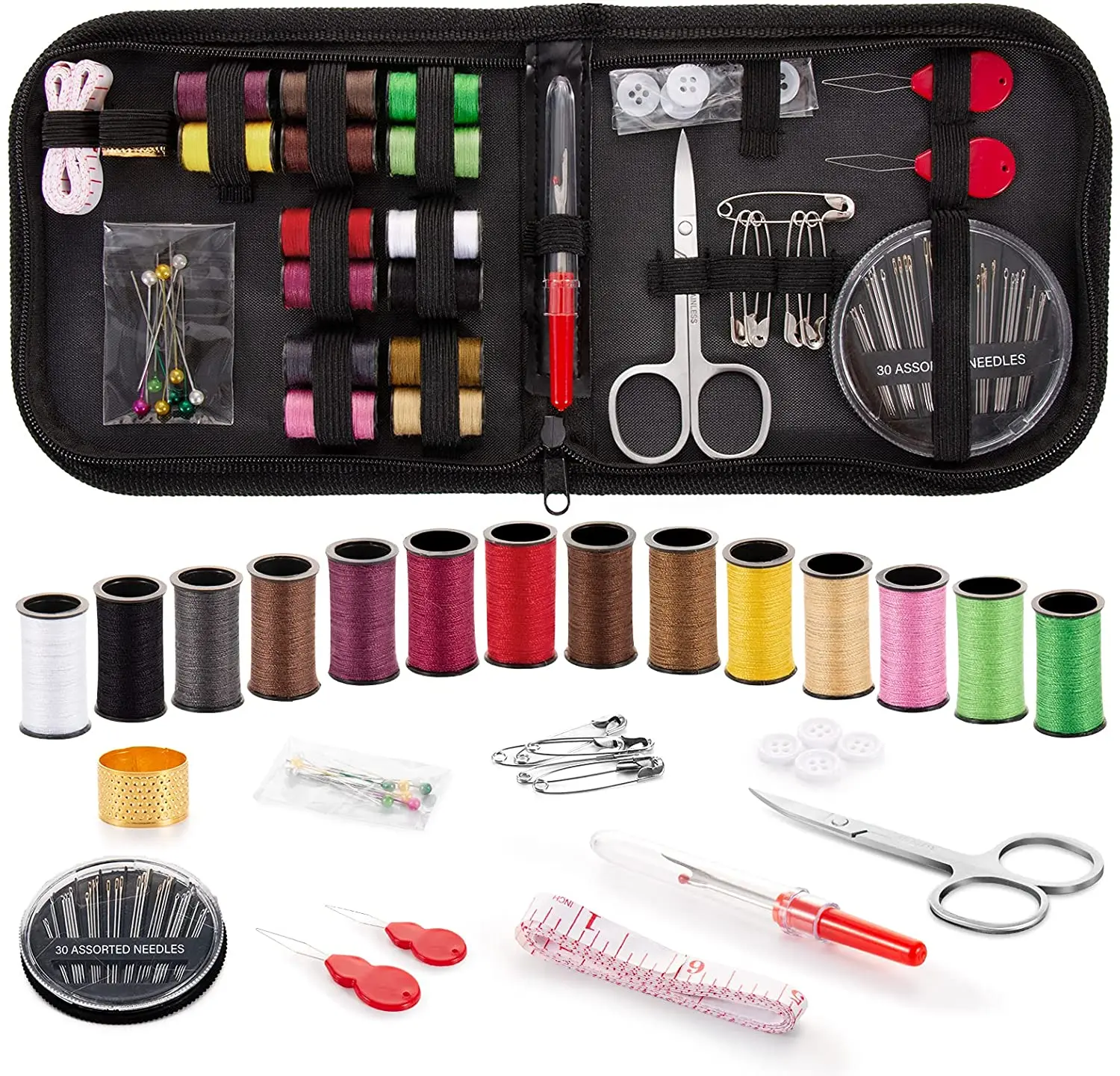 Sewing Kit 70pcs DIY Premium Sewing Supplies, Mini Sewing Accessories for Travel, Home, DIY, Beginners, Emergency