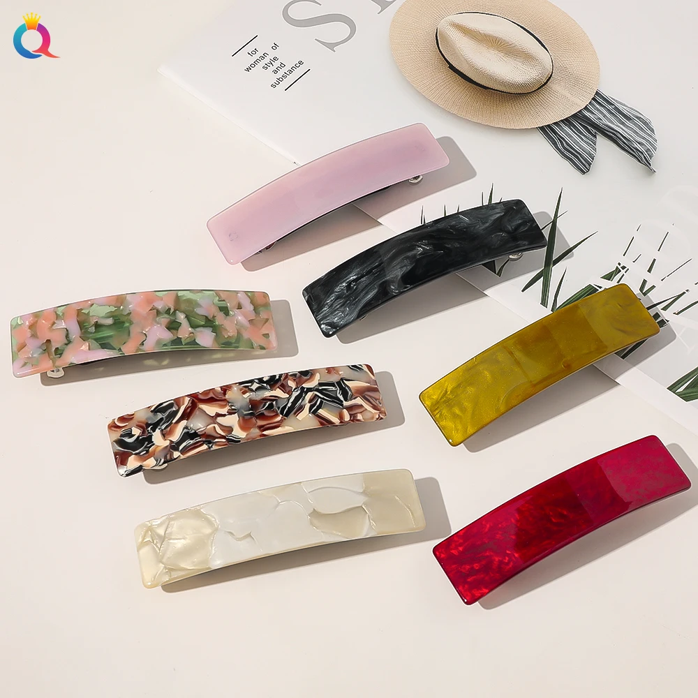 QIYUE Various Acrylic France Barrette Hair Clip Women Hair Accessory