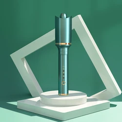 Customized Logo Professional Mini Portable Big Wave Smart Rotating Automatic Hair Curler Curling Iron