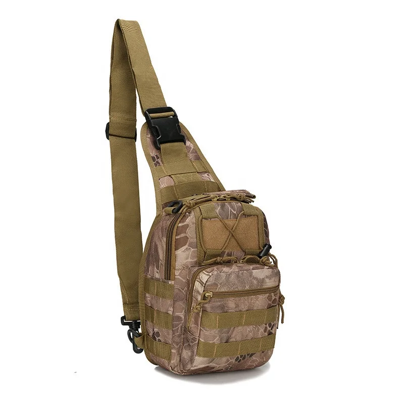 High Quality 12 kinds Camping Hiking Outdoor Crossbody Bag Polyester Chest Bag Single Shoulder Men Camouflage Sling Bag