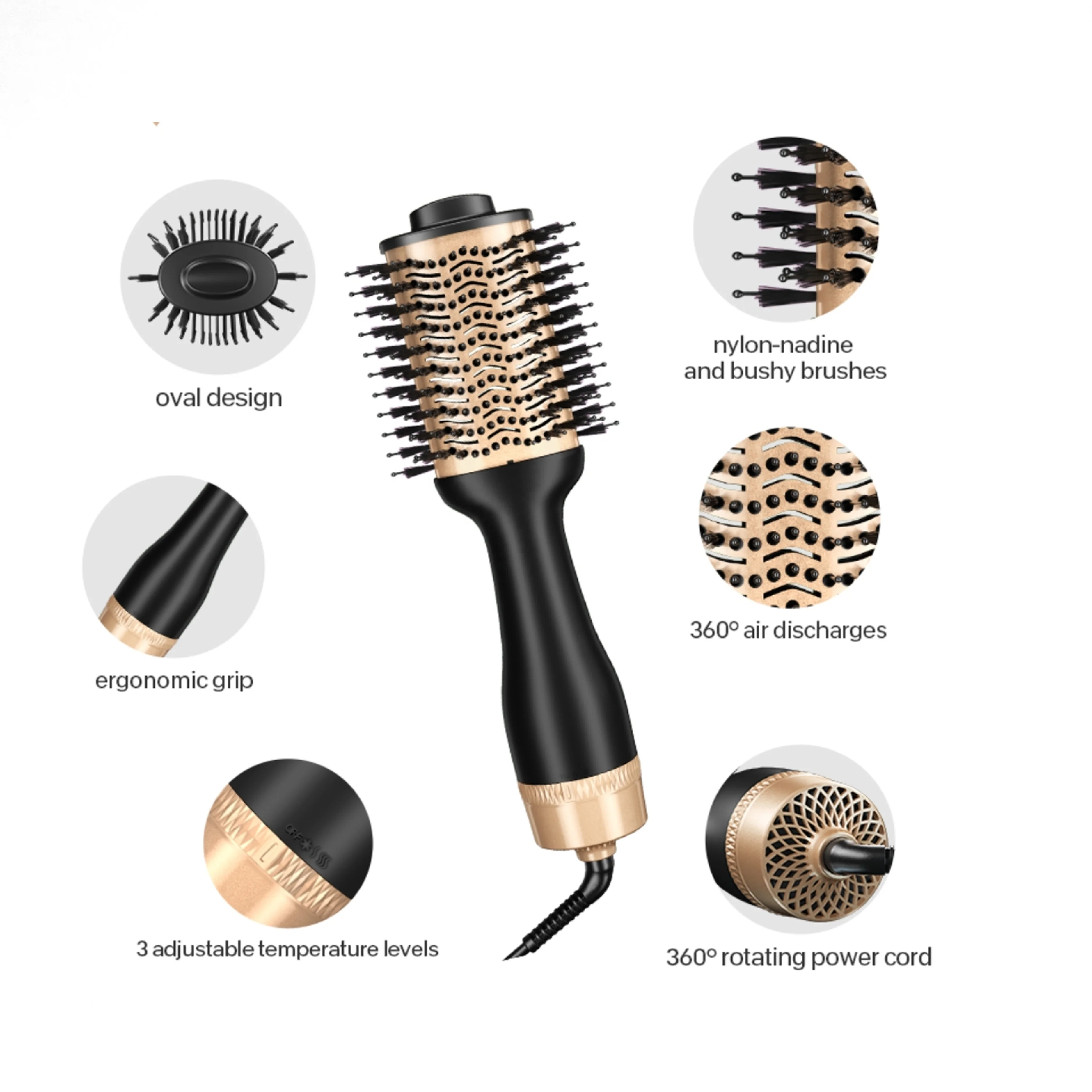Professional Revlon One Step Hair Dryer Brush Hot Air Volume Brush Blow Dryer Comb