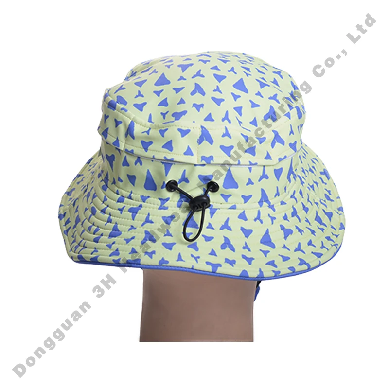 Design Adjustable Outdoor Waterproof Quick Dry Surfing Bucket Hat for Unisex Custom Print Surf Caps Hats with Chin Strap