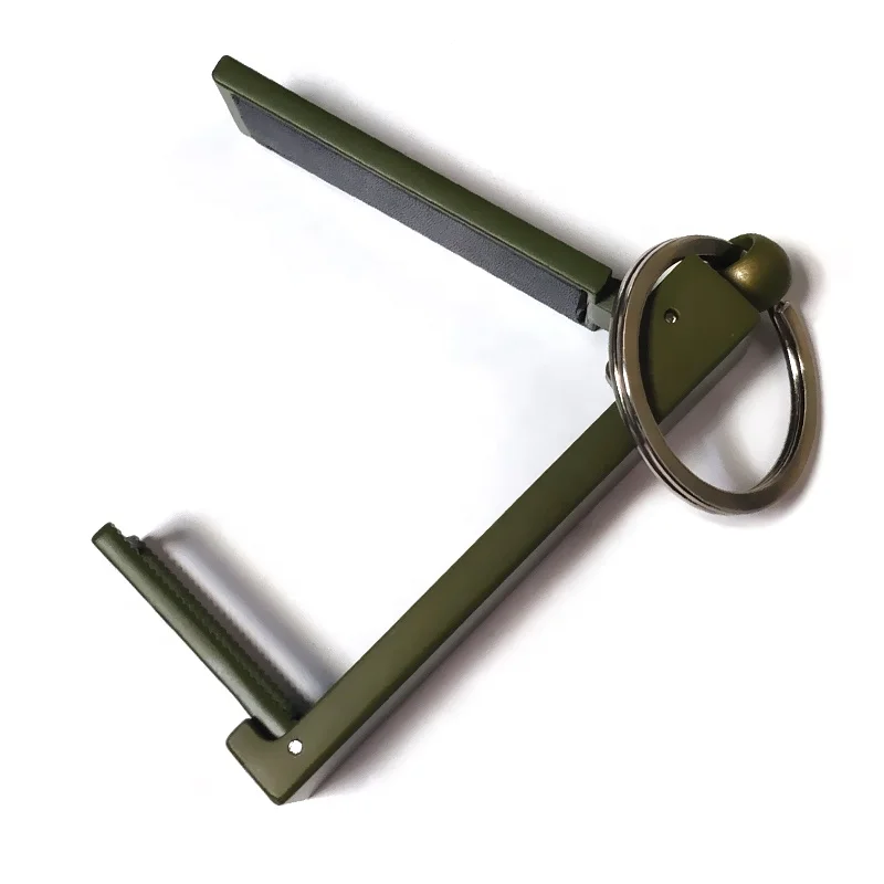 
Customized Army green easy to carry simple zinc alloy bag hanger keychain 