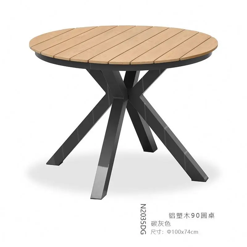 100X100 cm round square plastic teak wood aluminum wooden garden outdoor furniture table sets patio wicker rope rattan chair