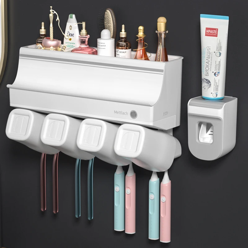 
Induction lamp Factory Price Bathroom Sets Toothpaste Dispenser And Toothbrush Holder 