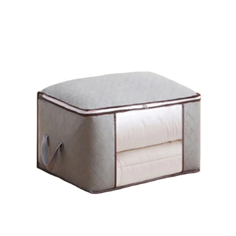 Customized Size High Quality Non Woven Foldable Comforter Quilt Clothes Blanket Bag Comforter Storage Bag For Clothes  Comforter