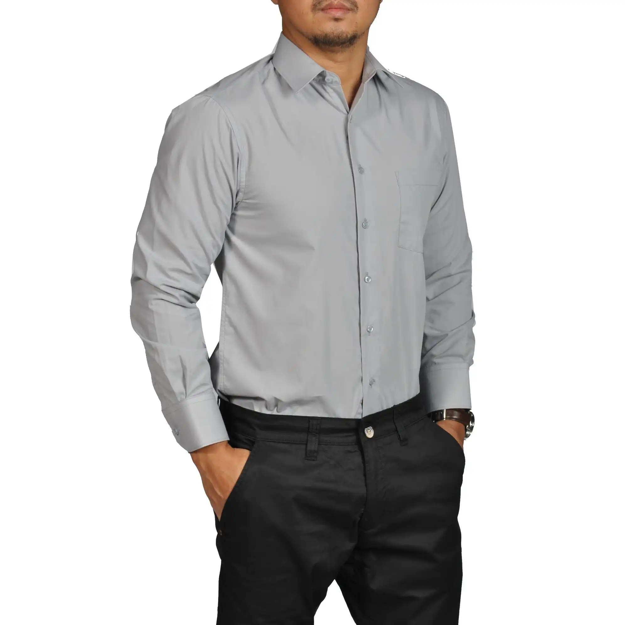 Мужские рубашки с длинным рукавом по заводской цене