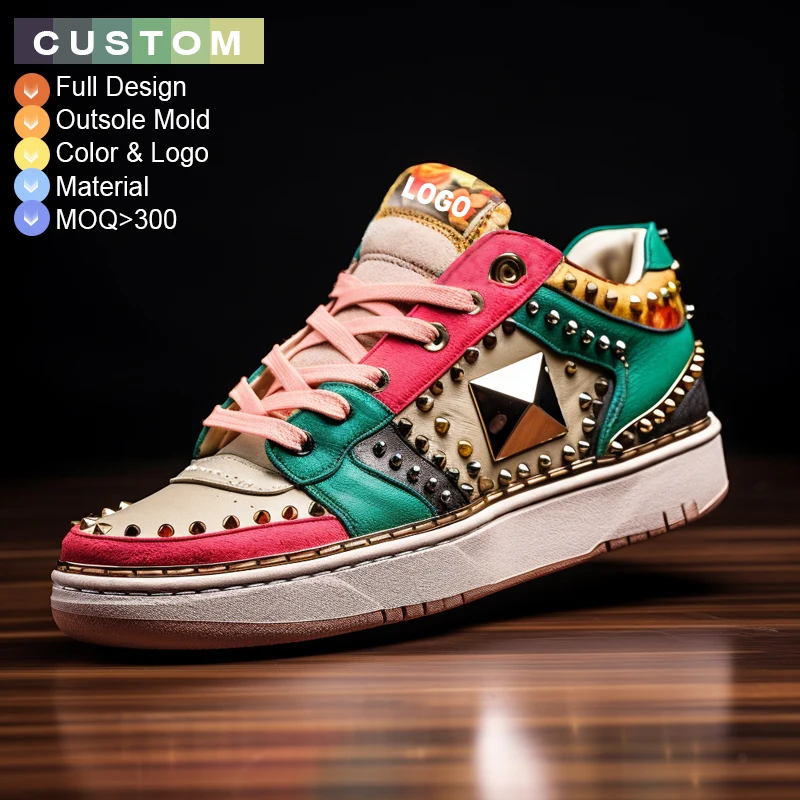 Custom luxury brand sneakers Streetwear Retro Couple Students Outdoor Sports Shoes Luxury Sneaker Black White Casual Shoes