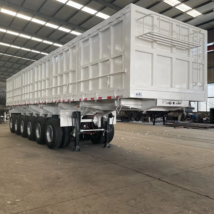 Hot Sale Side Tipper / Rear Dump Semi Trailer 6 Axles Used Dump Truck Trailer