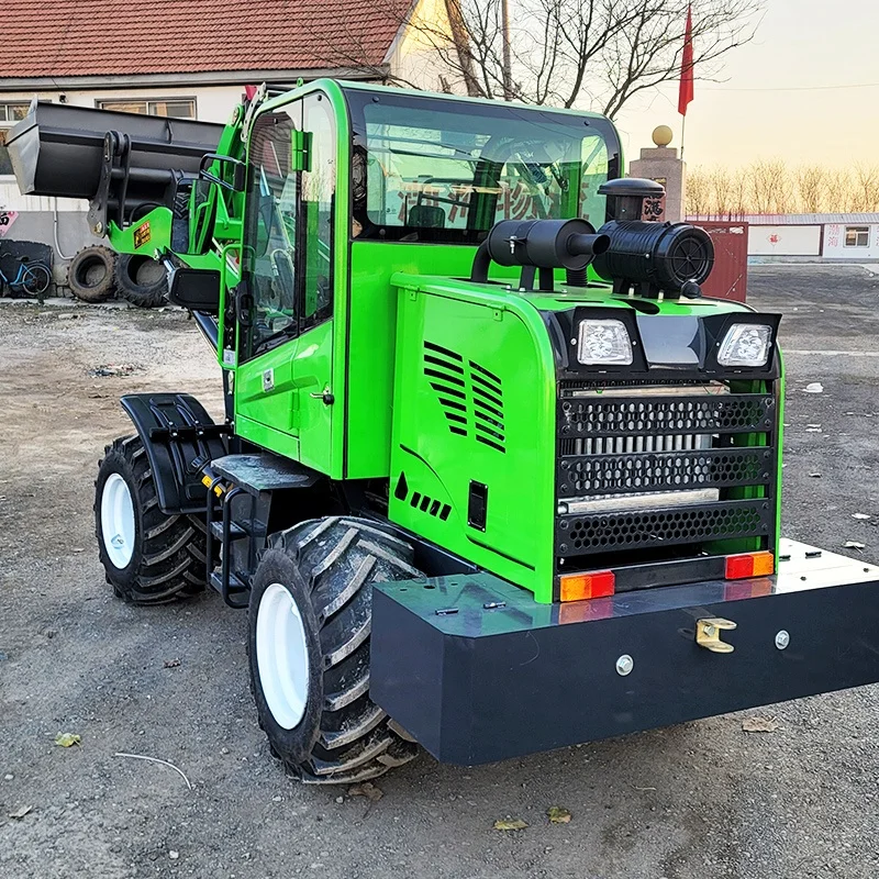 CE Approved Multifunctional Four Wheels Drive Hydraulic Diesel Articulated Small Mini Loader Front Loader 2 Forward 2 Backward
