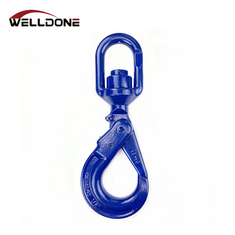 Superior Quality Grade 100 G100 Swivel Self Locking Hook with Bearing