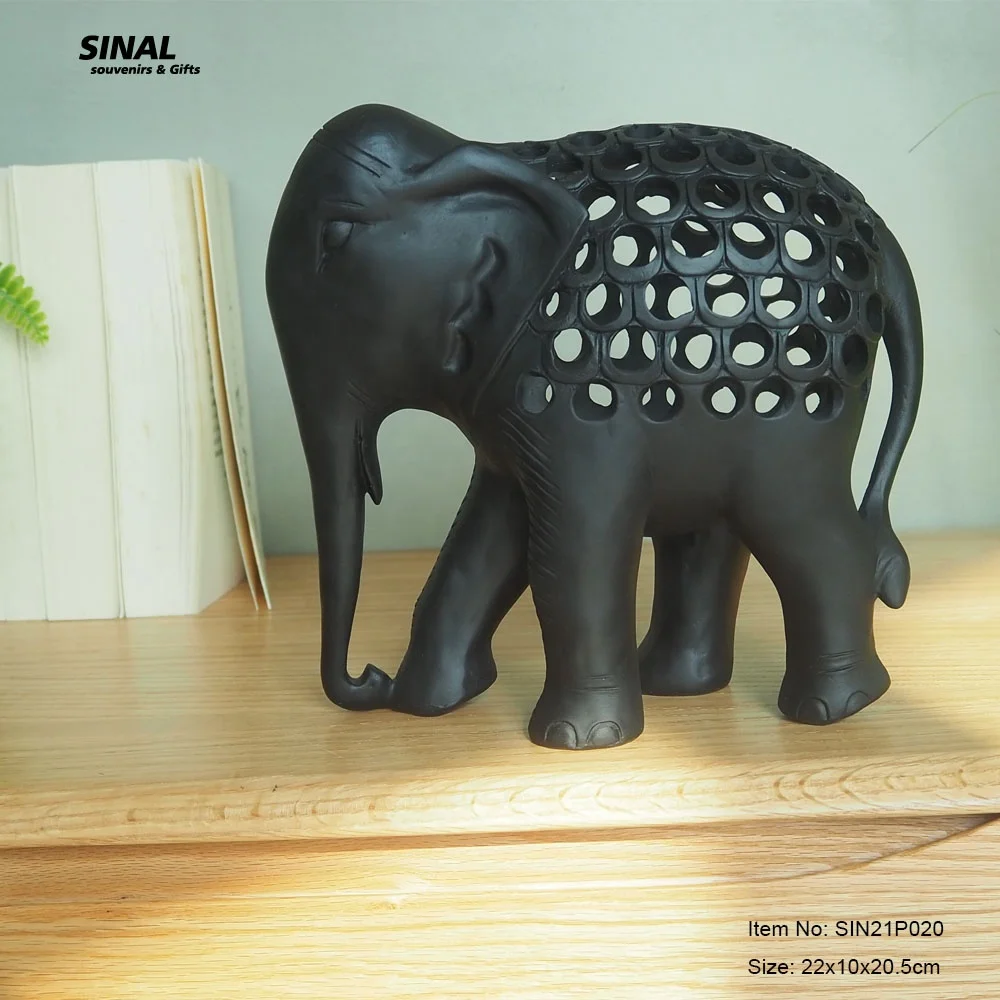 High Quality Resin Elephant Sculpture Creative Deco Hollow Out Ornaments Home Decoration Crafts Gift Elephant animal statue