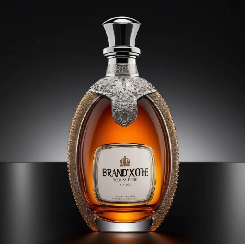 Роскошный спирт Водка Виски виски бренди Ром Вино стеклянная бутылка 500 мл 700 1000 с крышкой