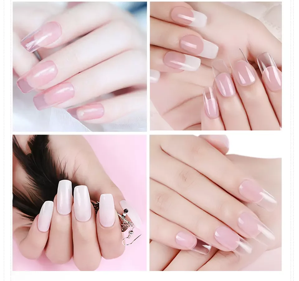 RONIKI Poly Extension Gel for Nail 30g Nude Pink Acrylic Gel Trendy Nail Art Design Nail Extension Gel Easy DIY at Home