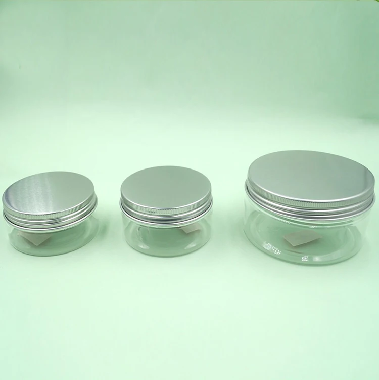 200ml 300ml 500ml 1000ml pet jar clear with bamboo water transfer plastic lid