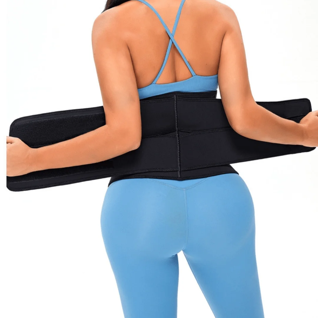 Dropshipping Private Label  Pink Waist Trainer Shaper Tummy Control Double Belt 9 Steel Bones Latex Waist Trainer Women