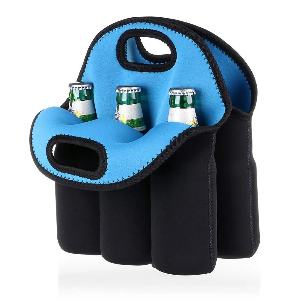 6 Pack Bottle Cans Carrier Tote Insulated Neoprene Baby Bottle Cooler Bag Water Beer Bottle Holder