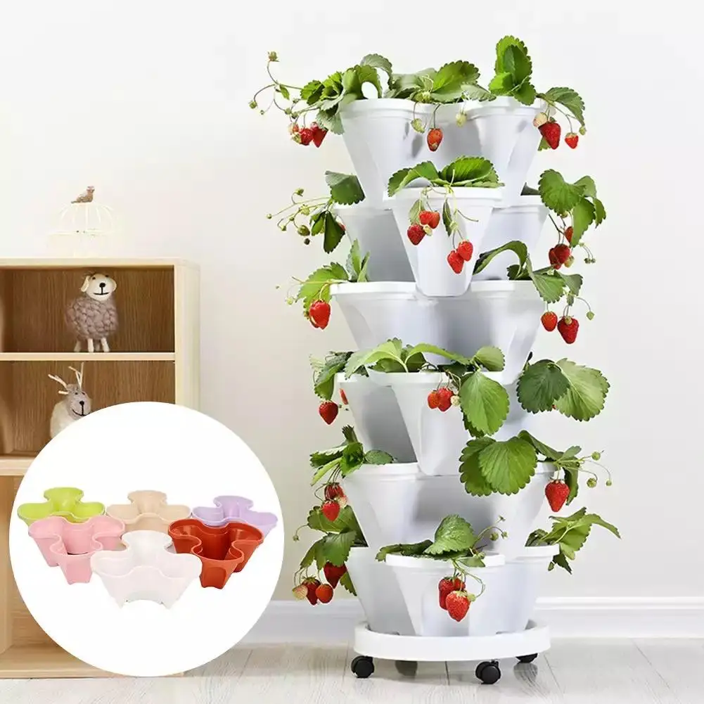 Hot sale Planter Indoor Outdoor Tower for Growing stackable flower stackable plant pots