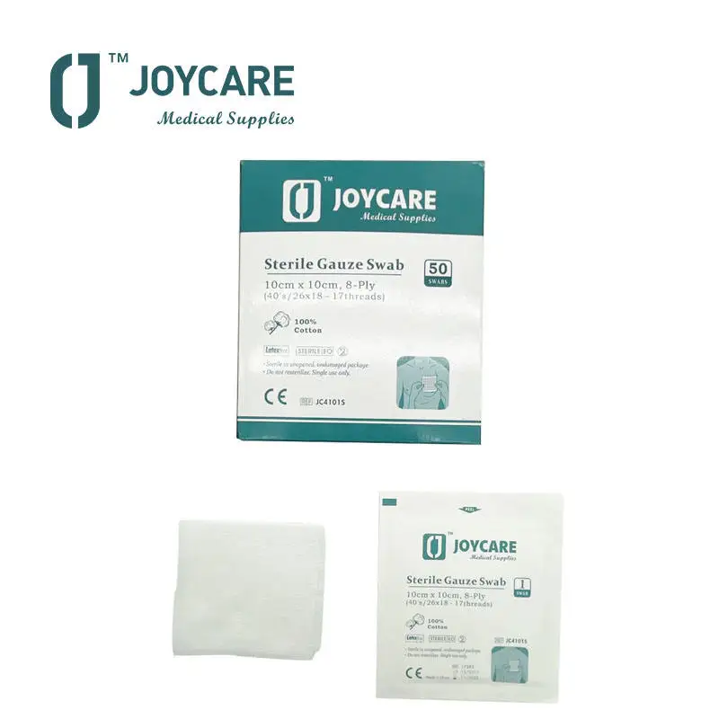 ISO13485 CE Certification EO OZONE Disinfected 100% Cotton Medical Dressings abdominal Sterile Gauze Swab 10x10
