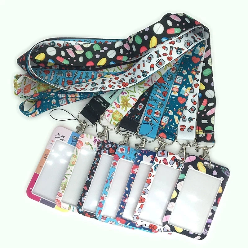 Бейдж медицинский для кредитных карт удостоверение личности шнурок врачей медсестер студентов женщин путешествий банковских и автобусных визиток