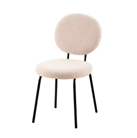 Nordic Modern Design Teddy Dining Chairs Supplier Wholesale Cream Style Simple Home Backrest Restaurant Hotel Designer Chair