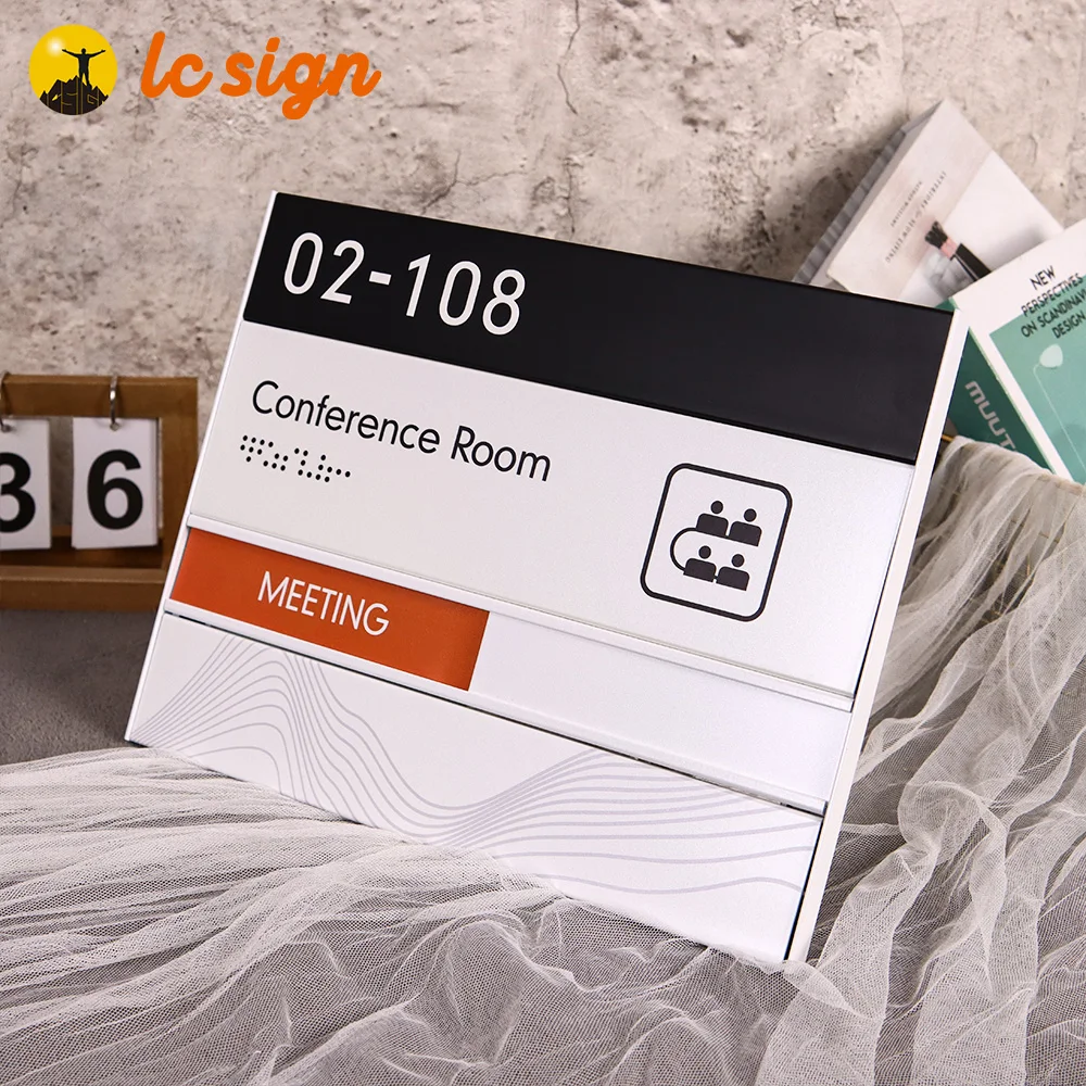 Manufacturer Custom Replaceable Nameplate Signs House Numbers Stainless Steel Apartment Door Plate Office Door Sign