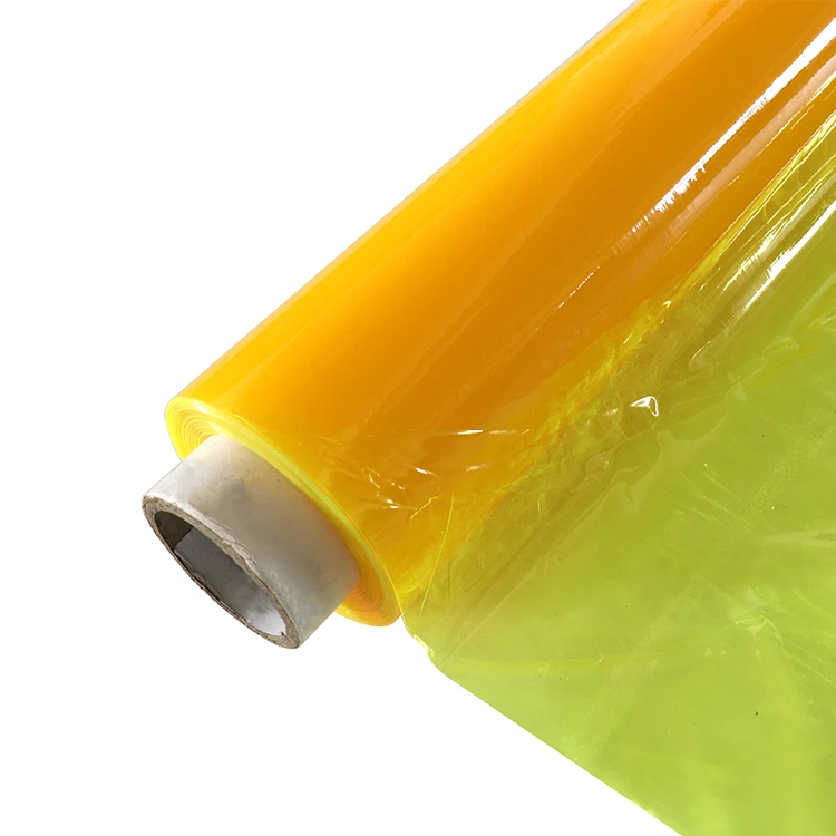 Soft Transparent  Plastic PVC Film Laminating Custom Clear Cosmetic Bag flourescent colour Roll