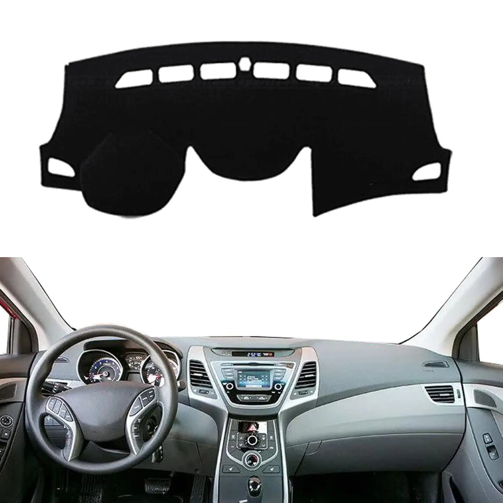 Car Dashboard Cover Sun Protection Non-slip Dashboard Mat Suitable for Hyundai Avante I35 2011-2015 Dashboard Cover Mat