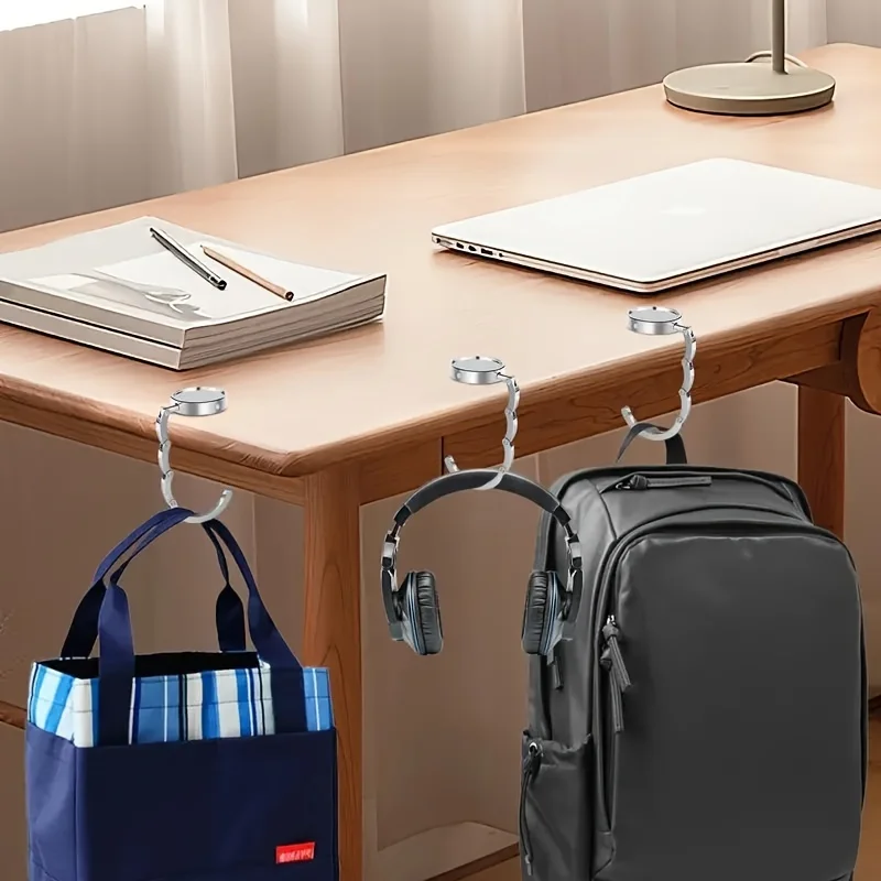 Folding Purse Holder Portable Table Bag Holders Less Than 3.8cm/1.50 Inch In Thickness Metal Handbag Hooks For Tables