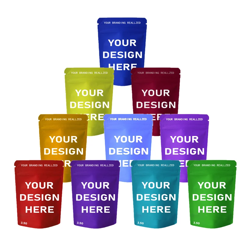 Матовый маленький закрывающийся чехол с застежкой-молибком для съедобных конфет печенья запаха подставка 3 5 г пластиковая упаковка сумка из майлара