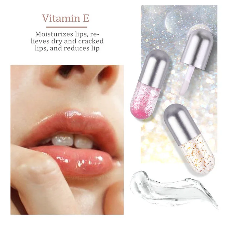 Manufacturer wholesale Capsule Lip Plumping Enhancer Serum Gloss Natural Custom Logo Moisturizing Lip Plumper Oil