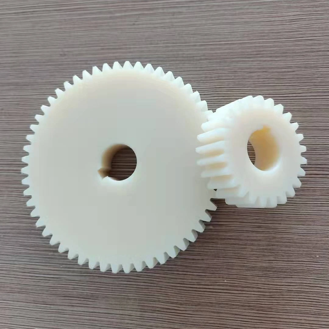 custom plastic nylon spur ring gear  small nylon/peek/pom gear double plastic gear