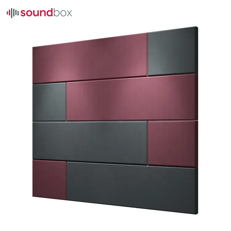 Design Stylish Veneer Wpc Soundproof 3d Wall Paneling Sound Abatement Fabric Noise Baffle Noise Damper Panel