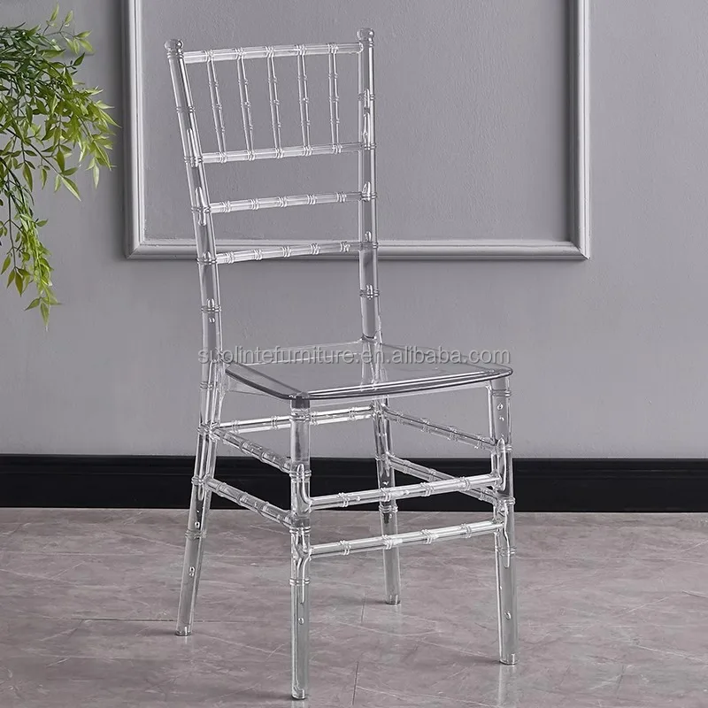 wholesale Factory Adult Rental Plastic Resin Clear Transparent Event Chair Chiavari Chair Phoenix Tiffany Napoleon Chair