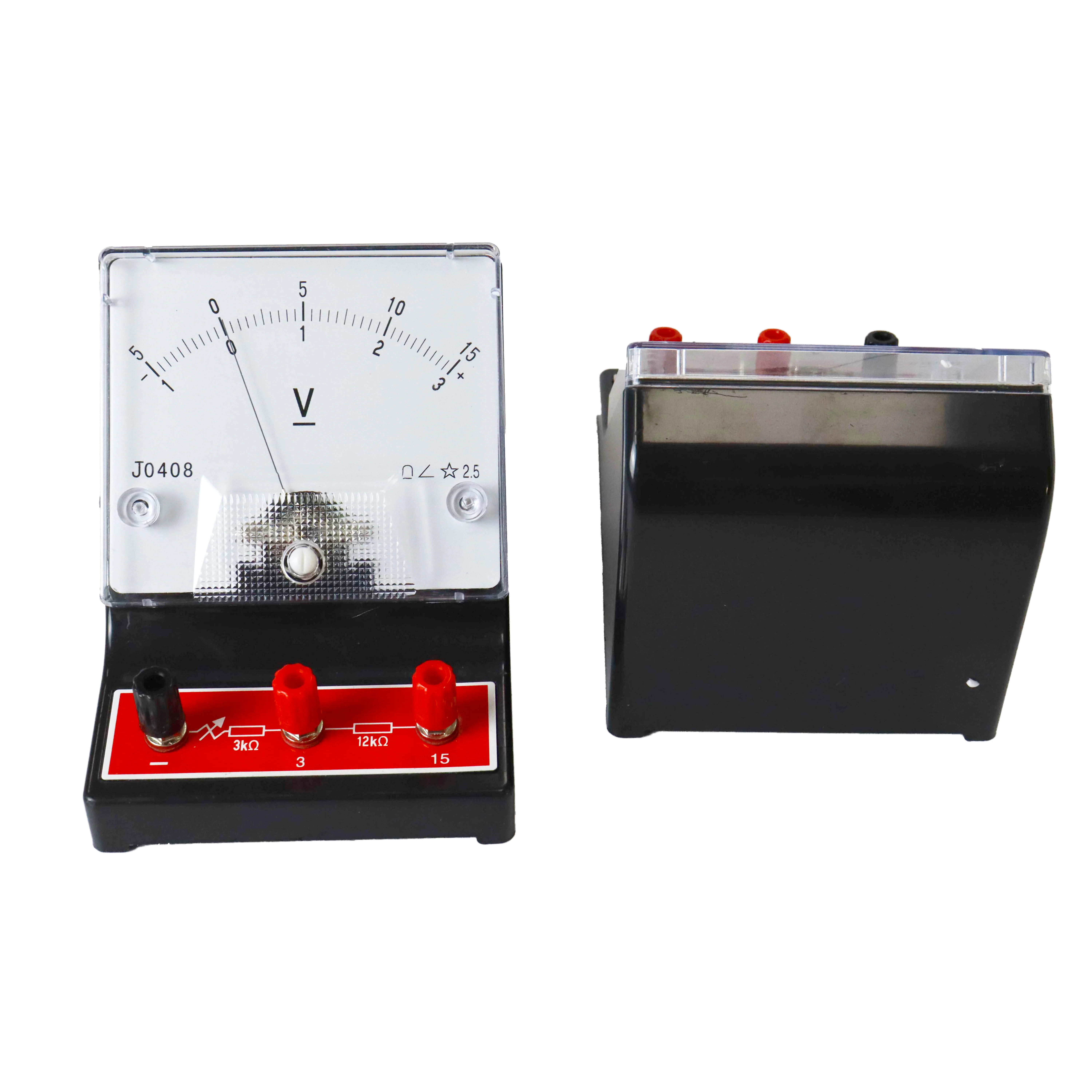 Lab Teaching Educational Equipment Laboratory PlasticDouble Scale Sensitive Analog Dial Panel Voltage Meter DC Voltmeter