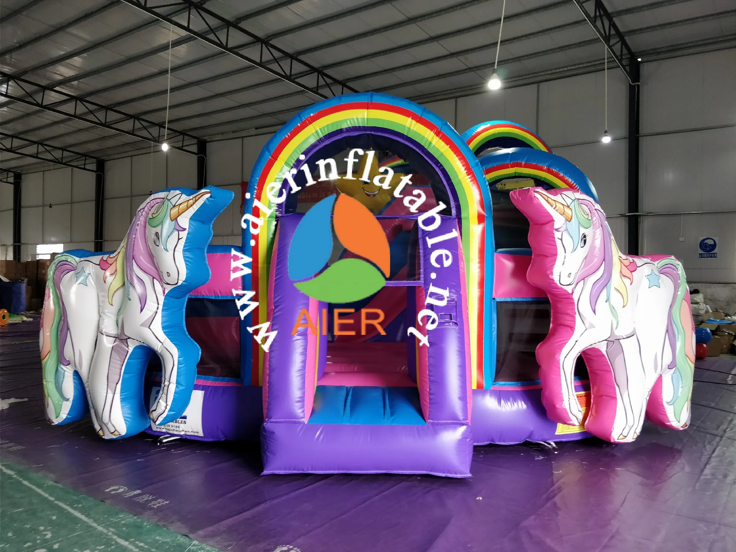 Самые популярные надувные отказов замок/хорошее качество Единорог funland для детей
