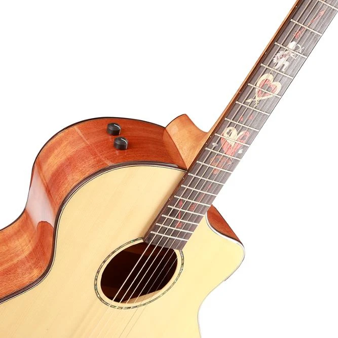 Peach blossom core spruce veneer K217C high quality 41 inch acoustic guitar manual wholesale