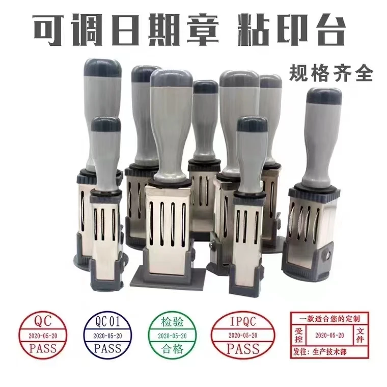 Different Headed Date Chapter Stamps Stainless and Rubber Office Seal Date Chapter 36 * 36 mm Square Date Stamp Making Machine