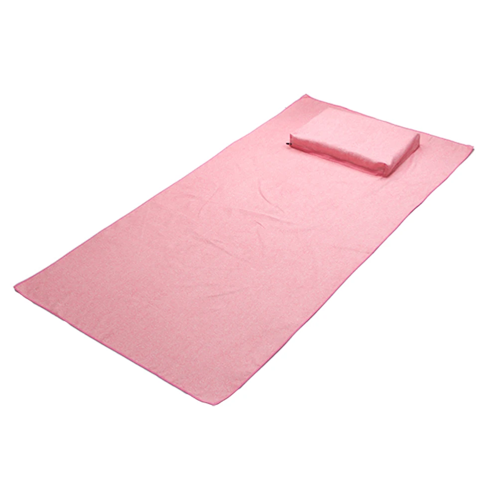 China  factory fast shipping free design custom made Microfiber quick dry beach towel with pillow and pocket
