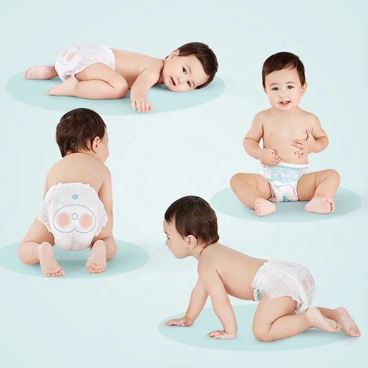 Kub Oem&Odm Non-woven fabric Absorption Magic Baby Diaper Machine Price Cheap L.XL.XXL Breathable Unisex Baby Diaper