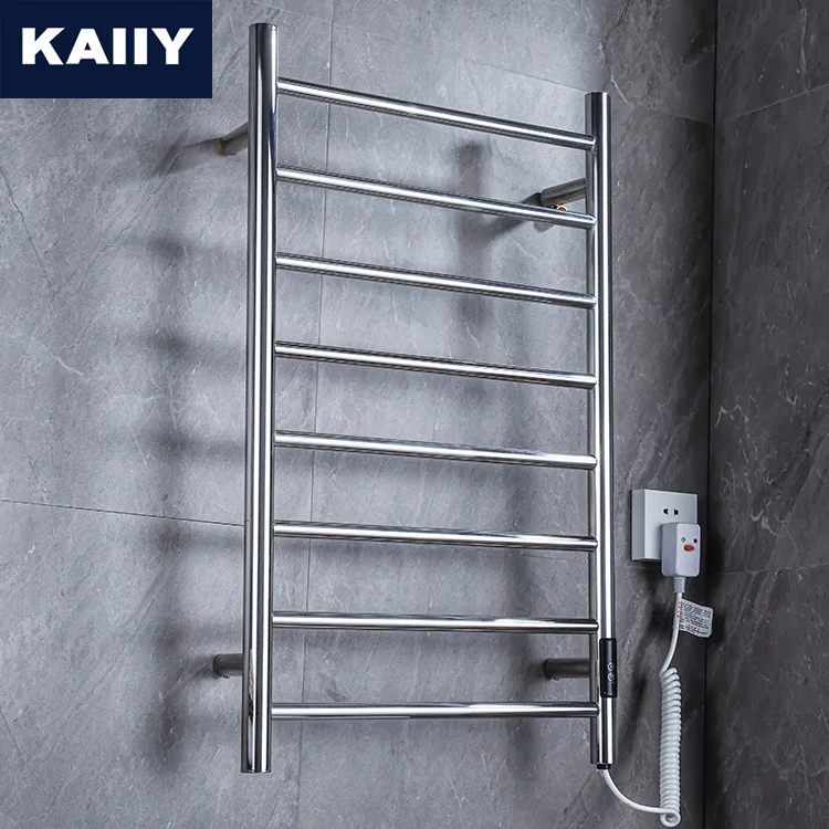 KAIIY Electric Heated Bathroom Thermostatic Towel Radiator Warmer Bathroom Towel Rack