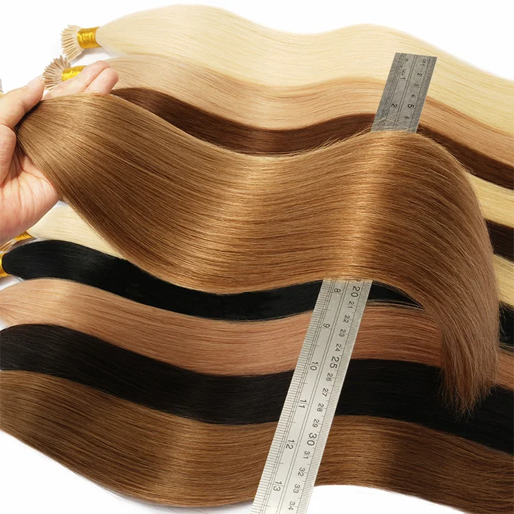 7-Star stock Full Cuticle Remy Hair wholesale I-TIP Keratin Bond Hair Extensions