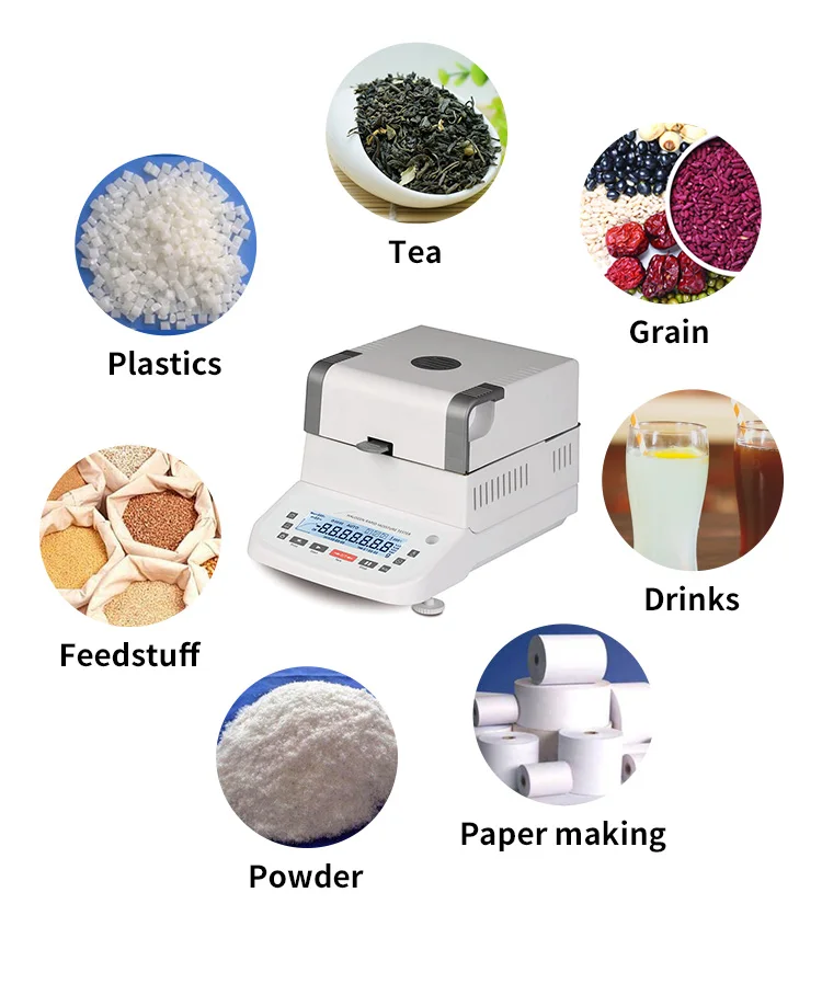 Electric Rapid Moisture Test Machine Professional Paper Fabric Yarn Fiber Cotton Laundry Textile Moisture Meter